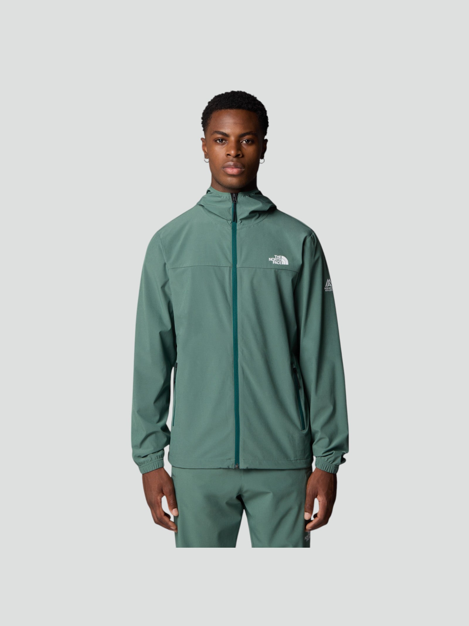 Felpa Tecnica verde con Zip e Tecnologia FlashDry-XD™ 