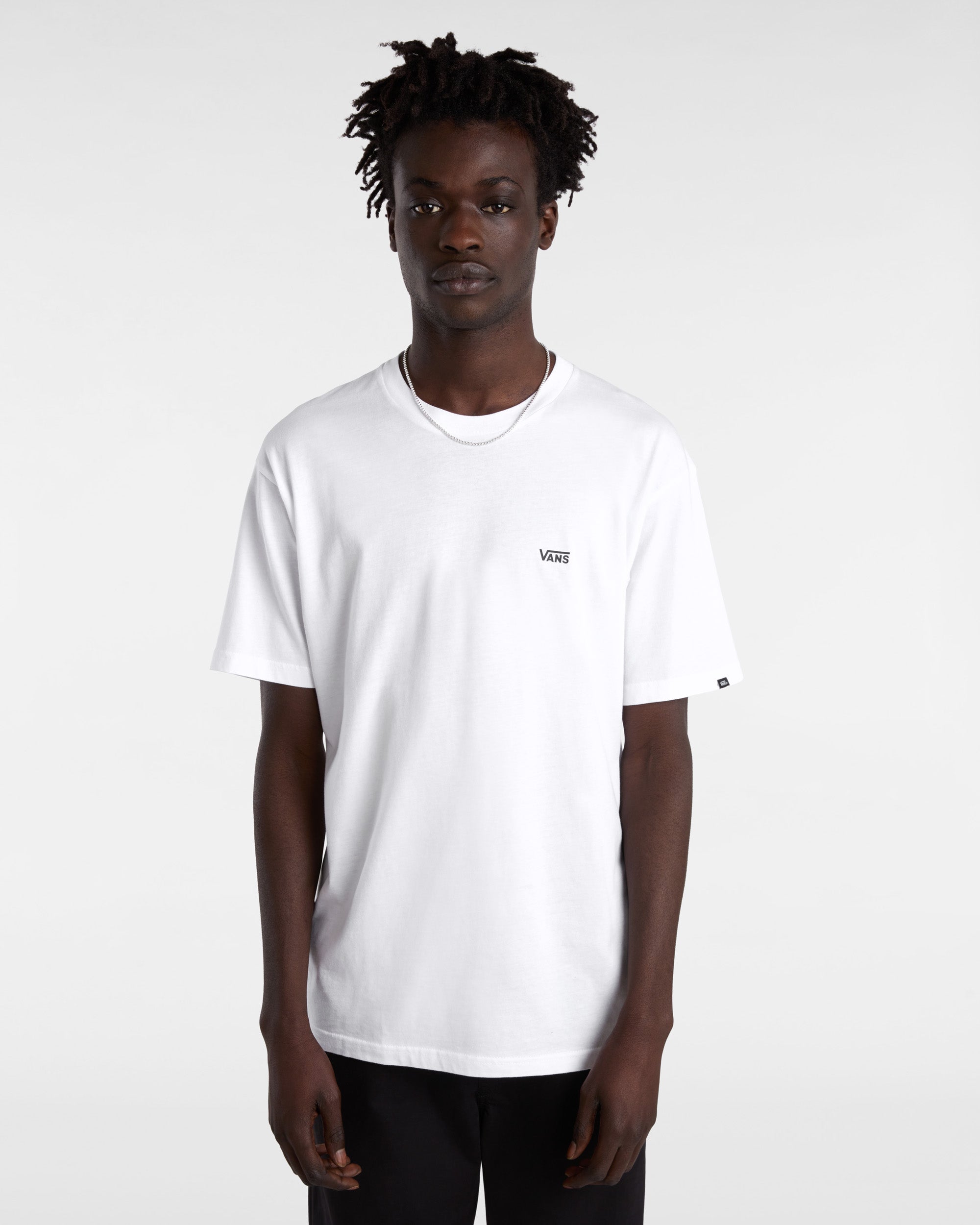 T-shirt Vans Left Chest Logo bianca in Cotone 
