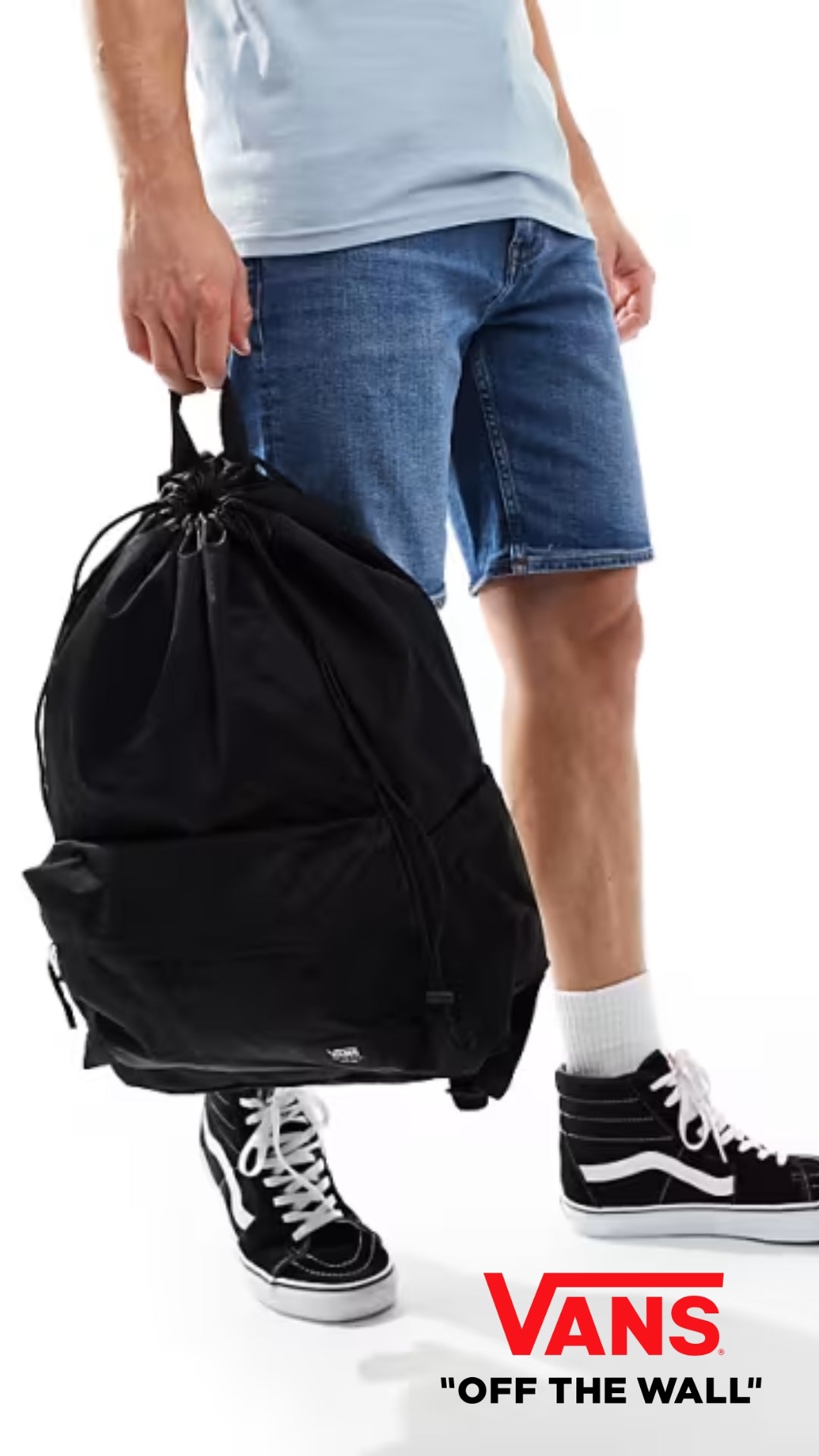 zaino nero "Old Skool Cinch" in nylon 