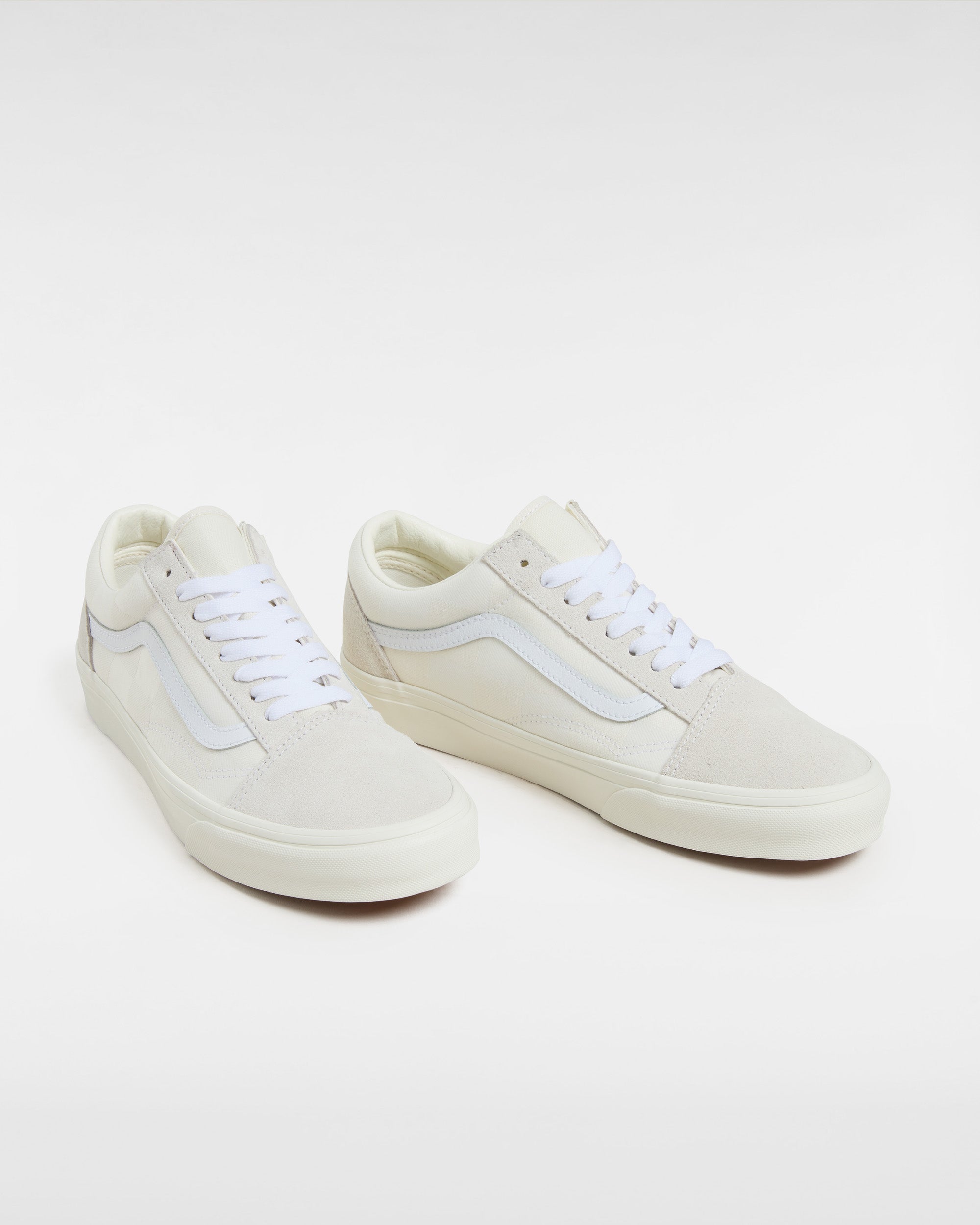 Sneakers Vans Old Skool True White  in Tela e Suede 