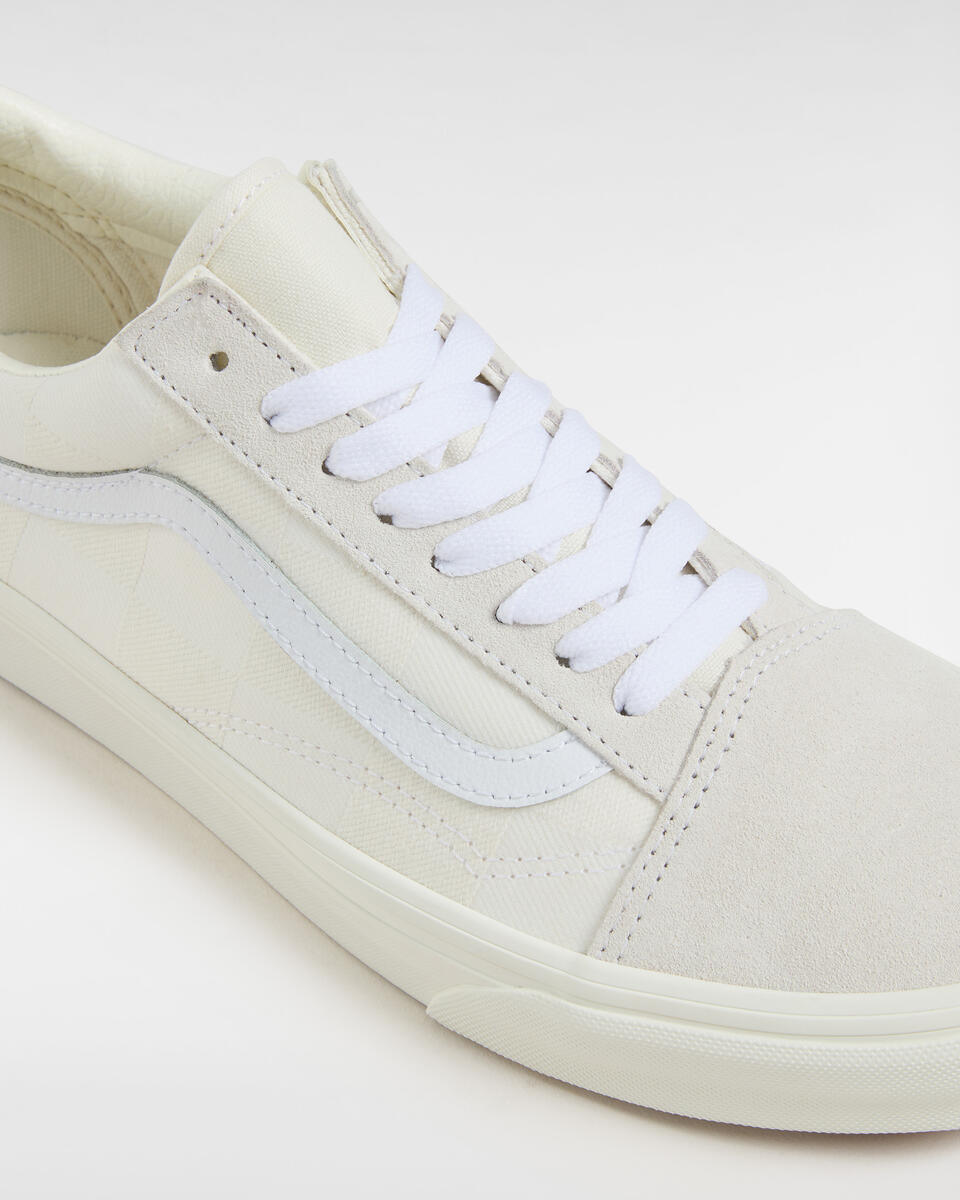 Sneakers Vans Old Skool True White  in Tela e Suede 