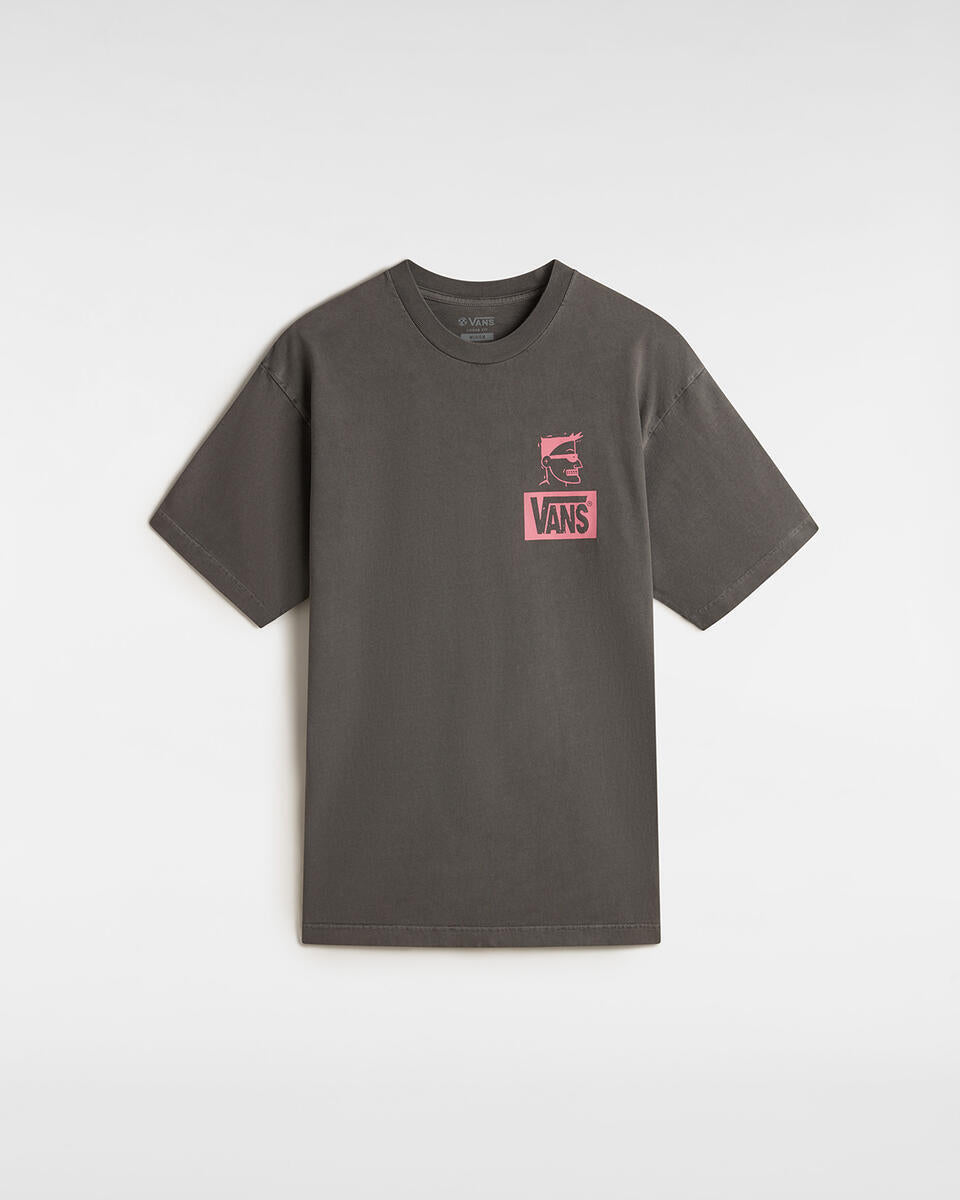 T-shirt MTE Verde Scuro con Stampa Van Surf e Dettagli Rosa 