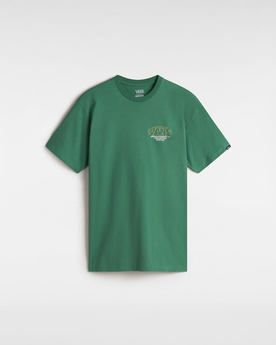 T-shirt Vans Off The Wall Co. Verde con Grafica Logo Anaheim 