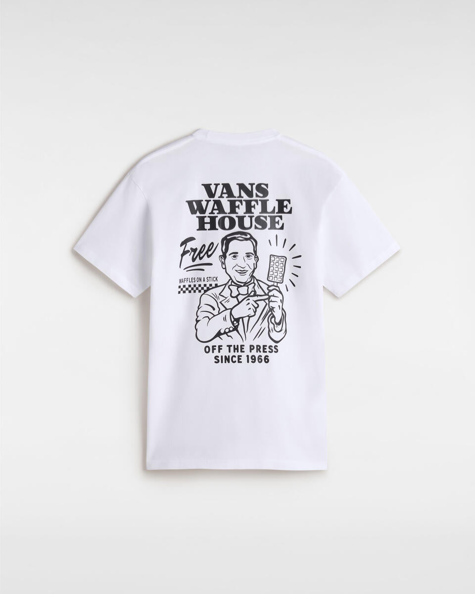 T-shirt "Waffle House" Bianca con Grafica Vintage Off the Press 
