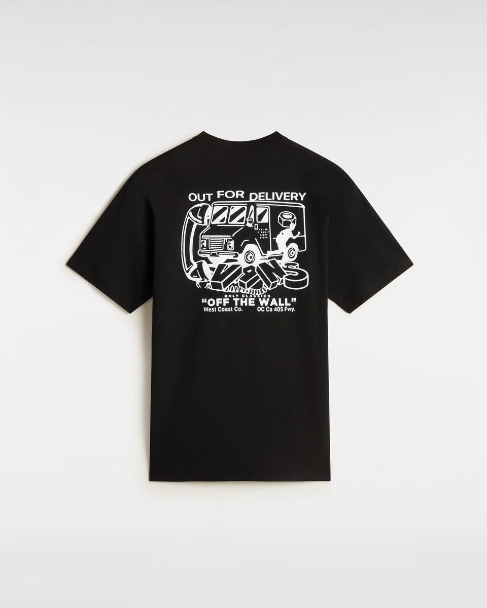 T-shirt "Out for Delivery" Nera con Grafica Vans Off the Wall 