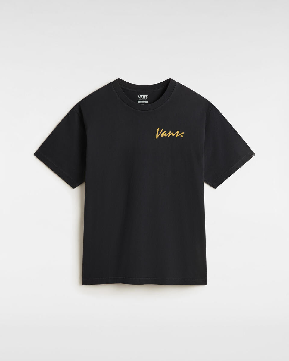 T-shirt "Baked in California" Nera con Grafica Illustrata Retro 