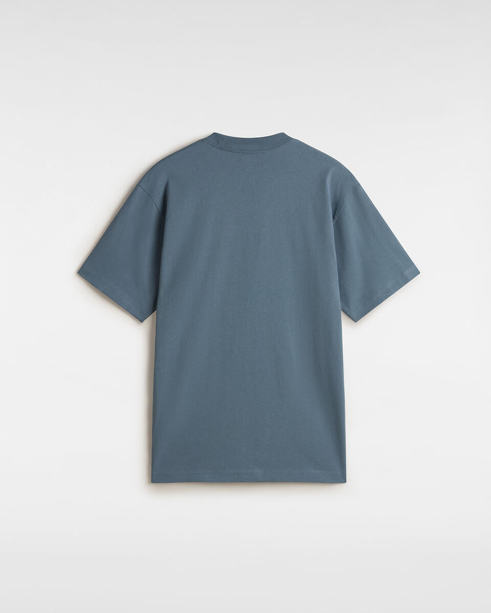 T-shirt "Left Chest Logo" Azzurro Polvere con Logo Minimal 