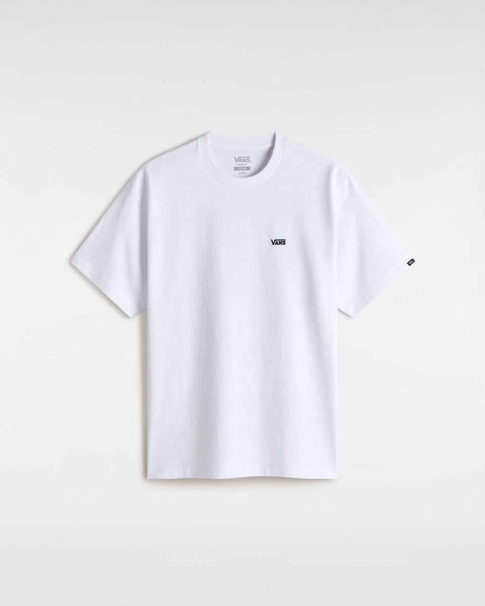 T-shirt "Left Chest Logo" Bianca con Logo Minimal Ricamato 