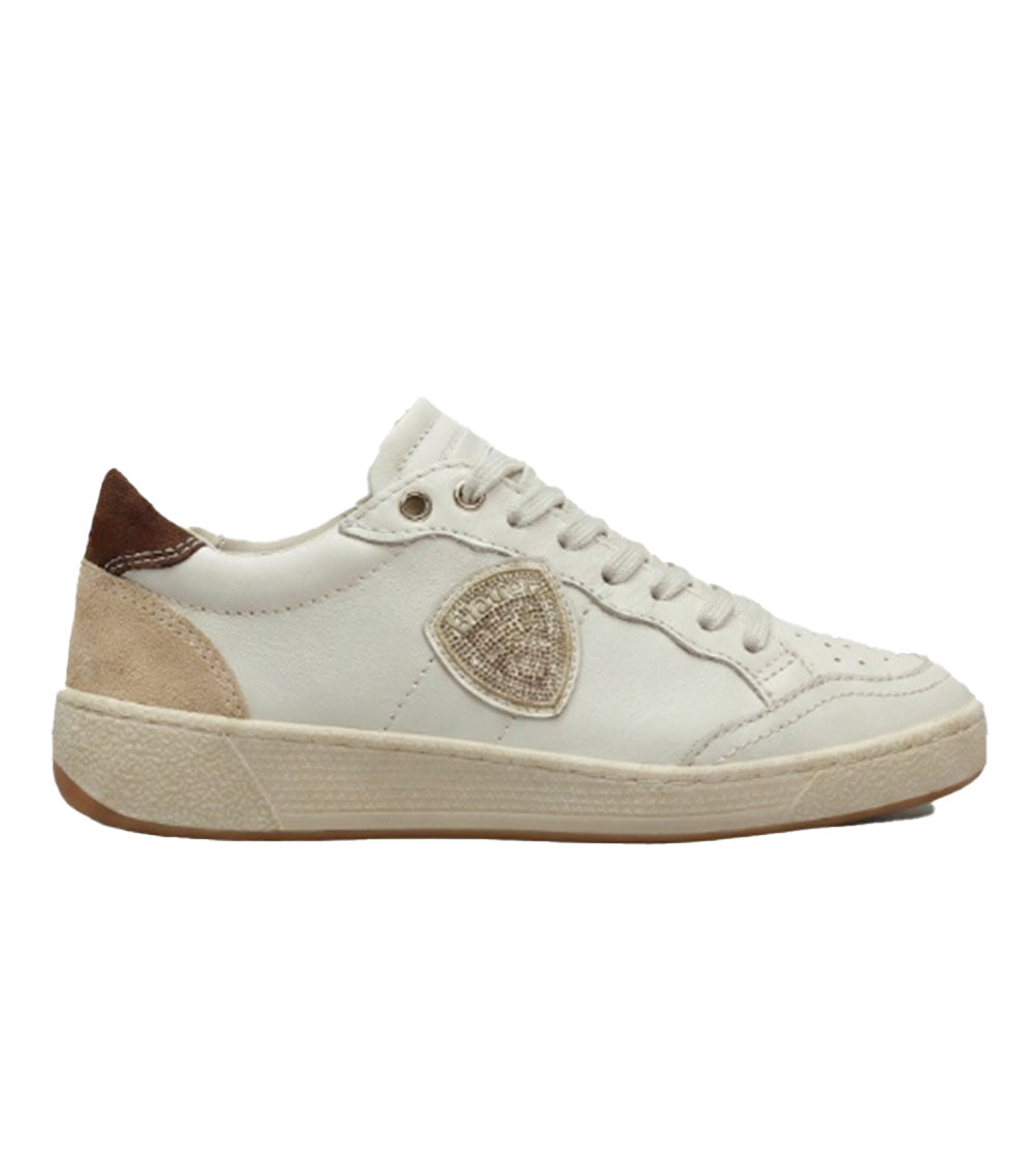 Sneakers Blauer donna OLYMPIA21LESWHIBROWN panna 