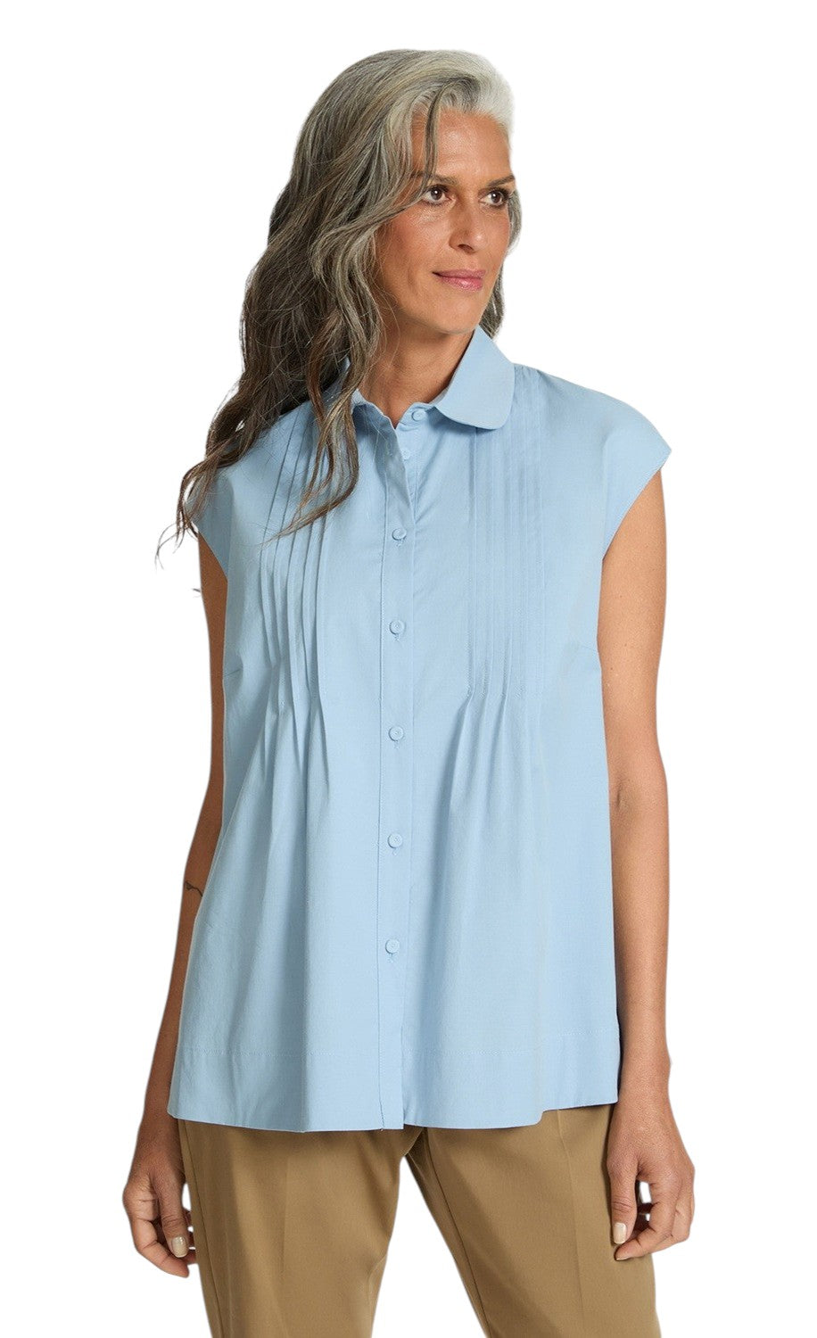 Camicia Elena Mirò donna 5014P000308N 004 Essential Azzurro<BR/> 