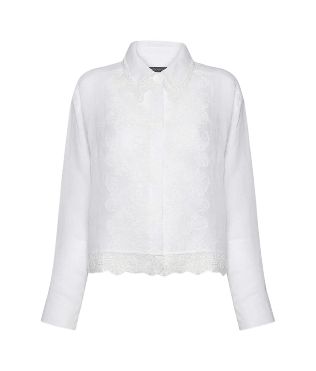 Camicia Elena Mirò donna 5194P000280N 001 Performance doppio colletto Bianco<BR/> 