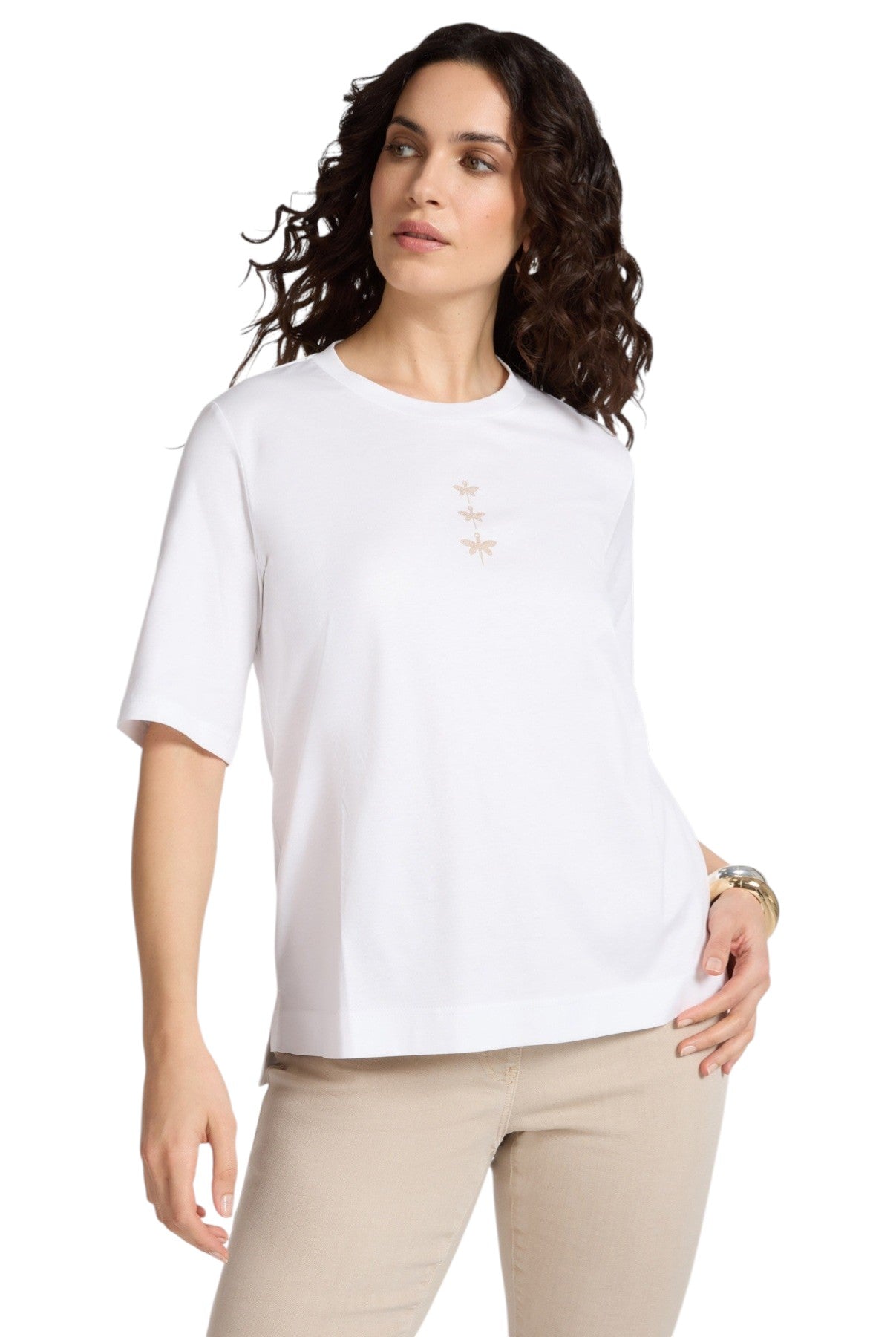 T-shirt Elena Mirò donna G079Z000598N 001 Online Selection Bianco<BR/> 