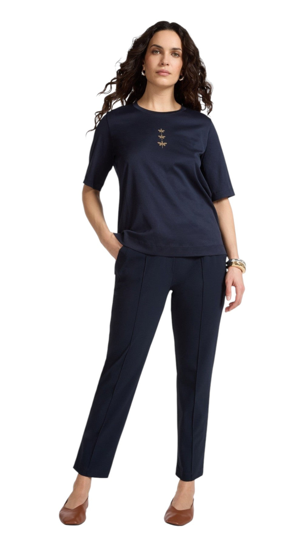 T-shirt Elena Mirò donna G079Z000598N 034 Online Selection Blu<BR/> 