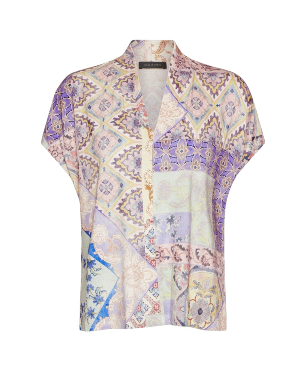 T-shirt Elena Mirò donna G098Z000619N 001 Multicolor Viola Rosa<BR/> 