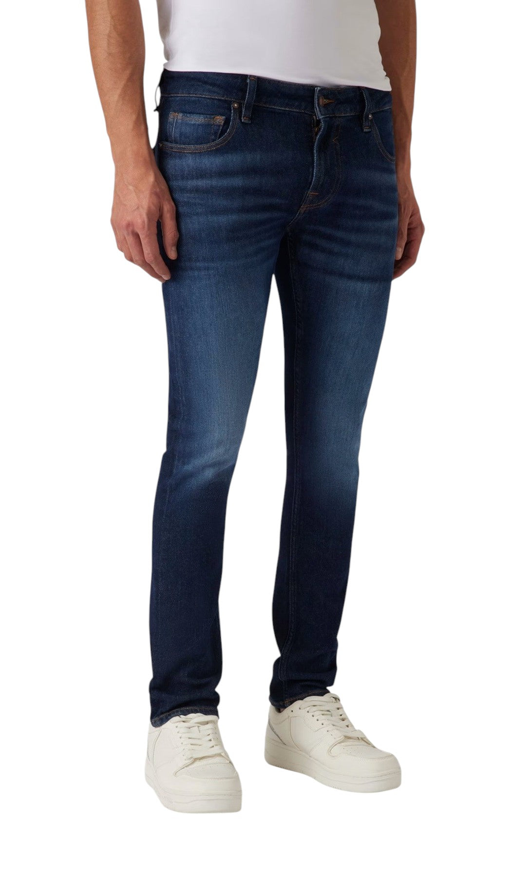 Jeans Guess uomo M2YAN1D4Q41 2CRD Miami skinny Blu scuro<BR/> 