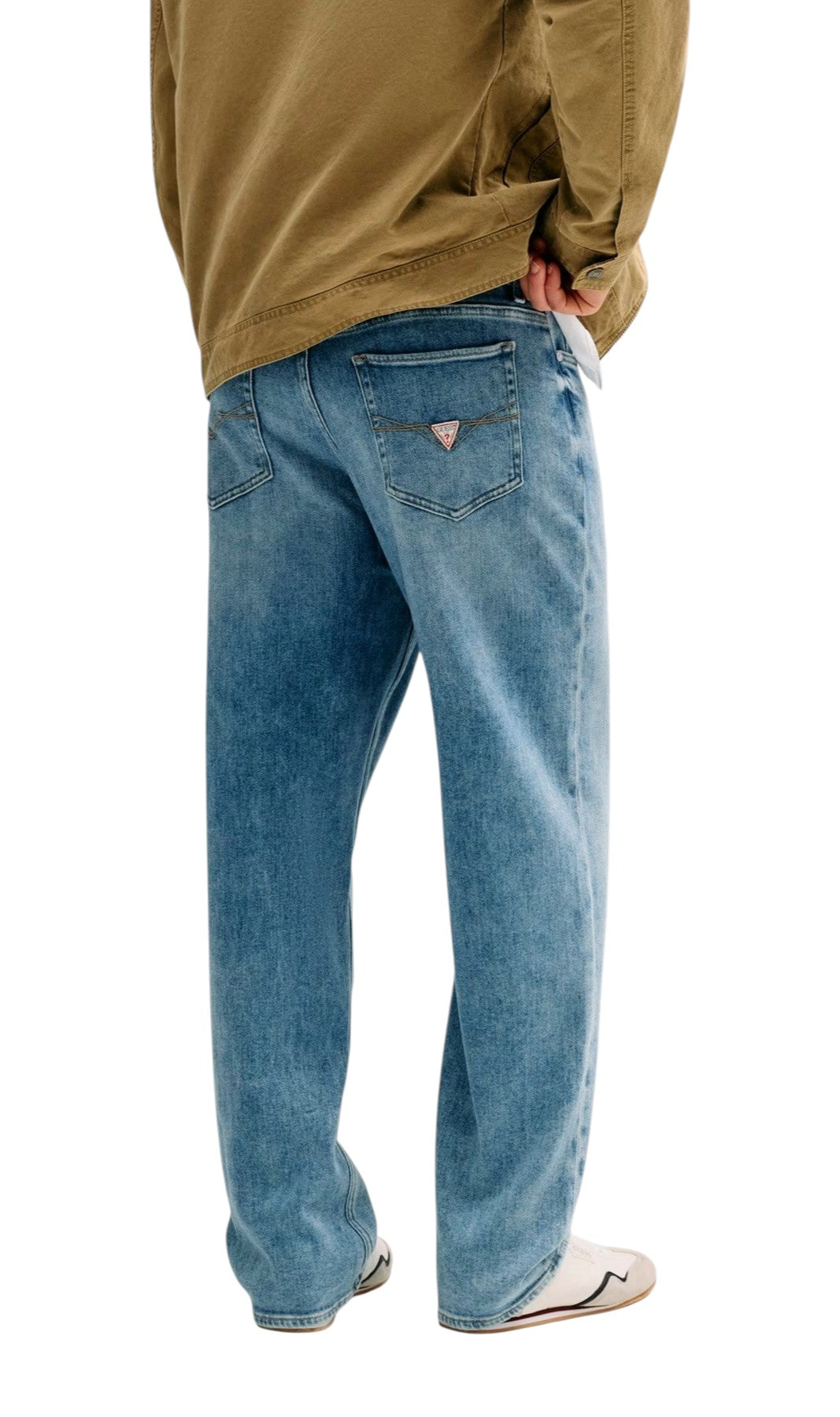 Jeans Guess uomo M6RA0PD0618 C1RN Jett a gamba larga Azzurro<BR/> 