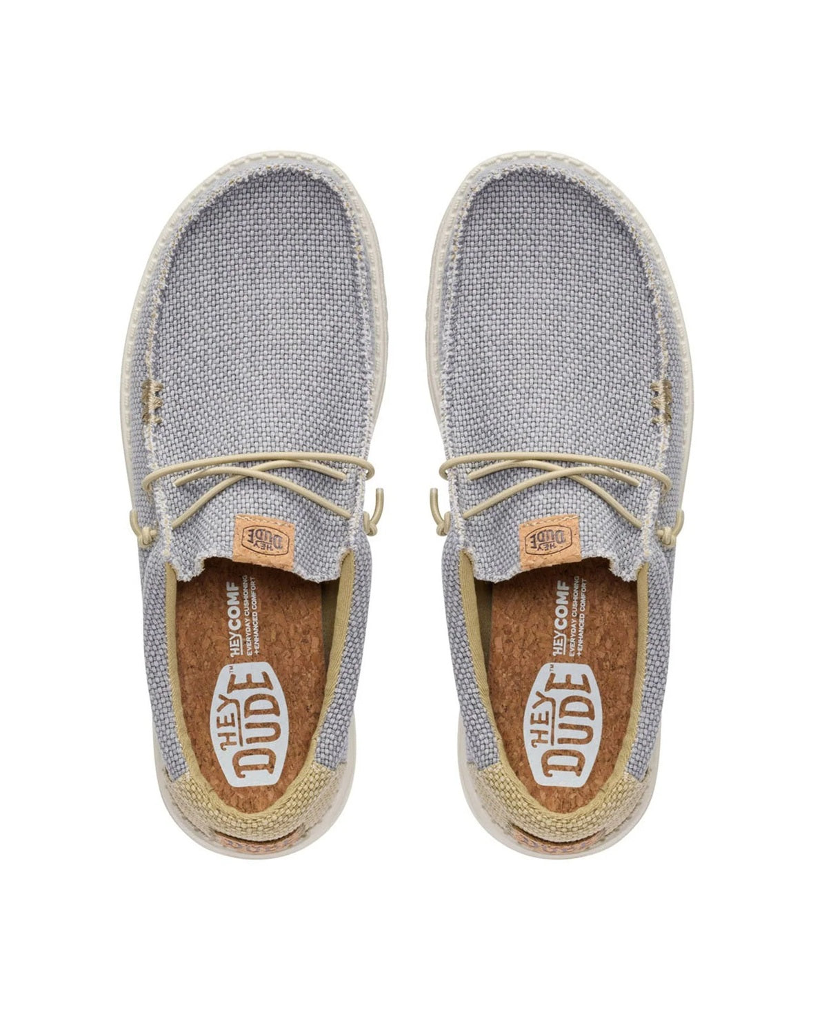 Mocassini Hey Dude uomo 40003 3CF Wally Braided Gray Grigio<BR/> 