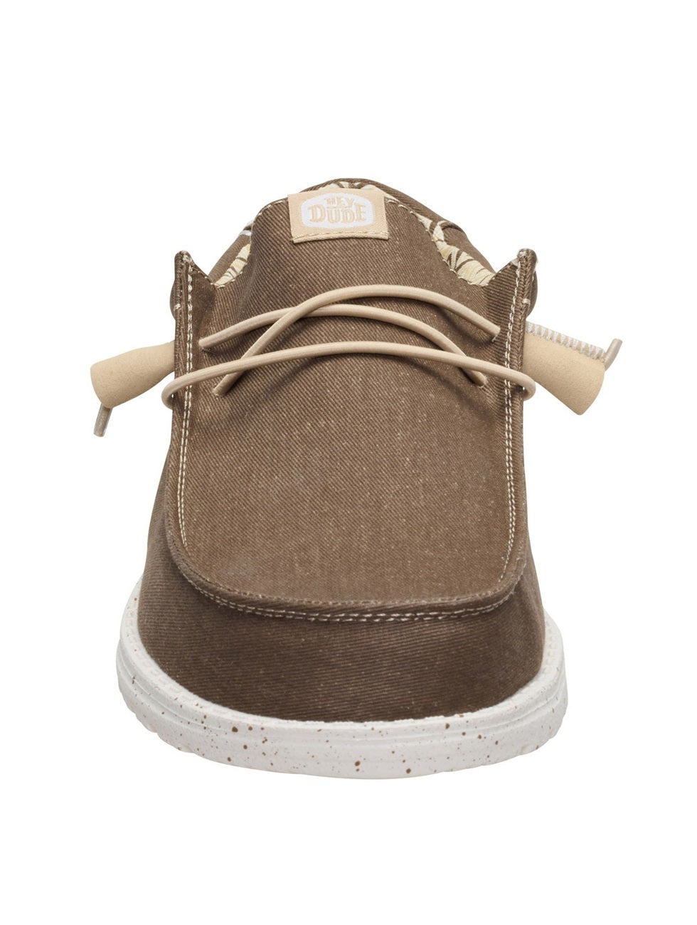 Mocassini Hey Dude uomo 40700 2LN Wally Stretch Canvas Brown Marrone 