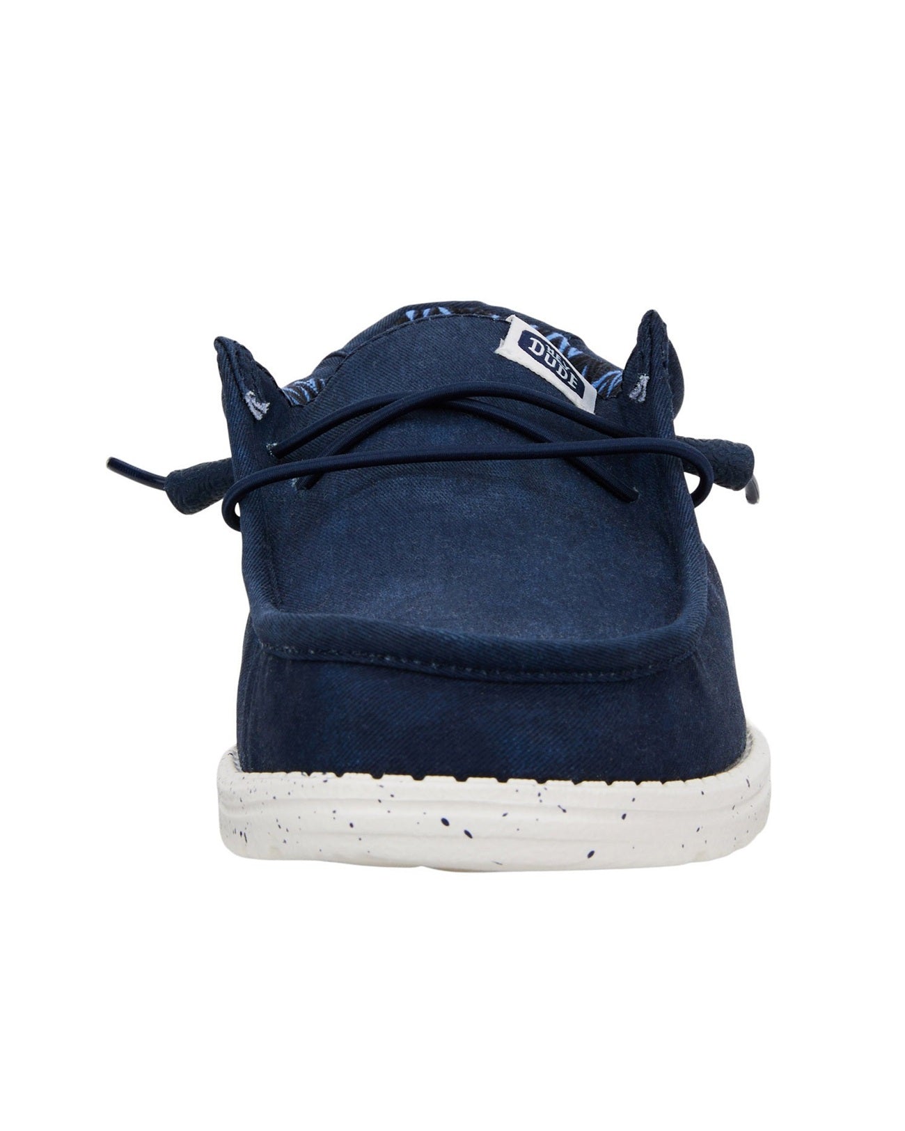 Mocassini Hey Dude uomo 40700 410 Wally Stretch Canvas Blu Navy<BR/> 