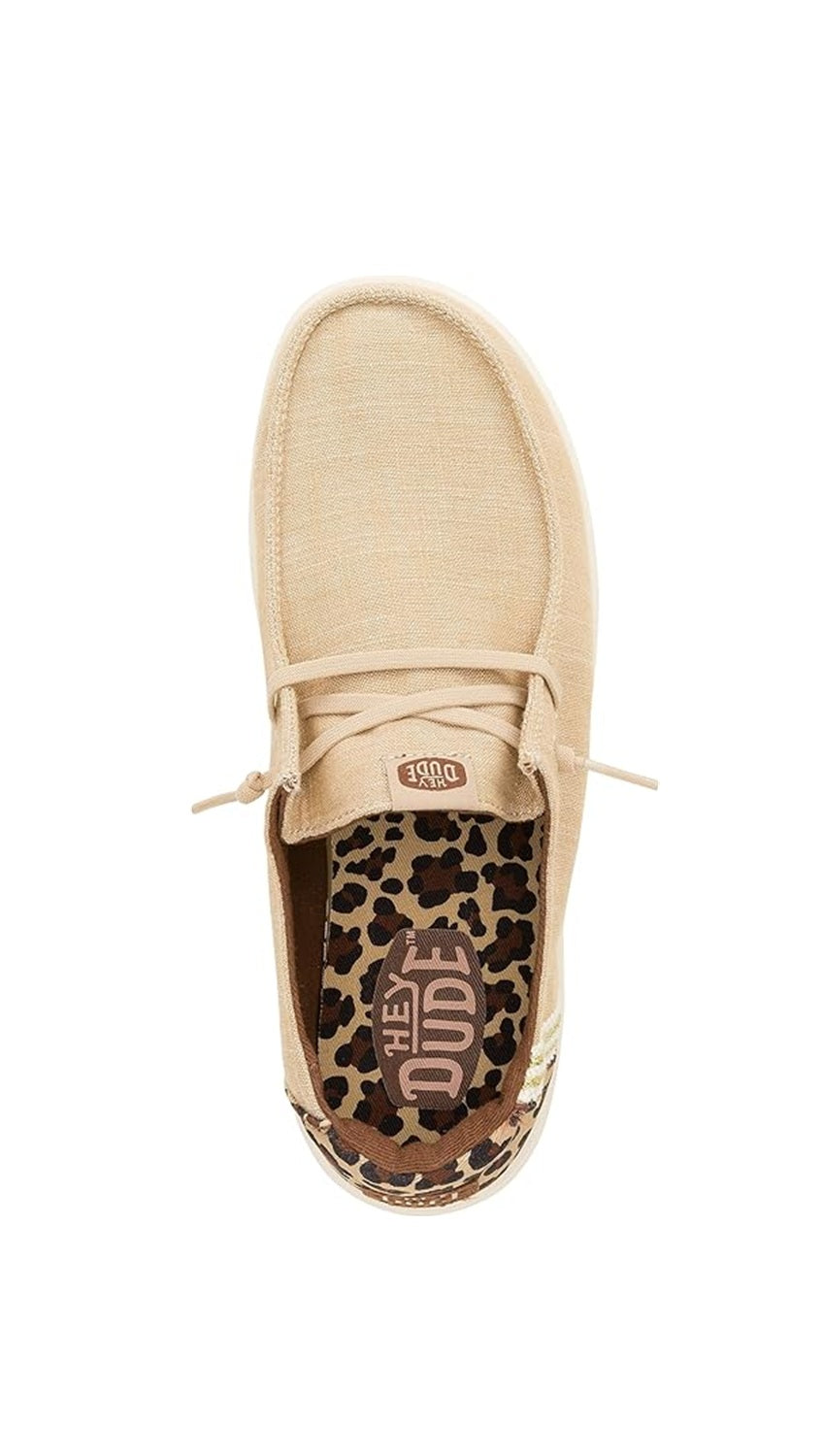 Mocassini Hey Dude donna 43780 2UG Wendy Rise Animal Tan Beige<BR/> 