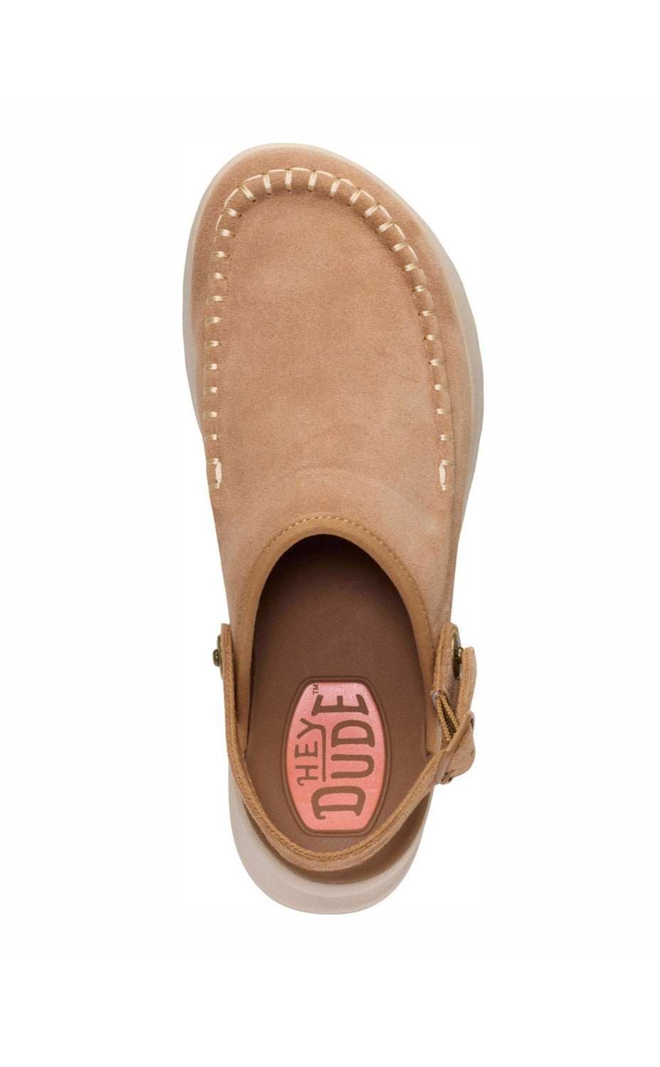Sandali Hey Dude donna 40003 256 Delray Clog Suede Tan Marrone chiaro<BR/> 
