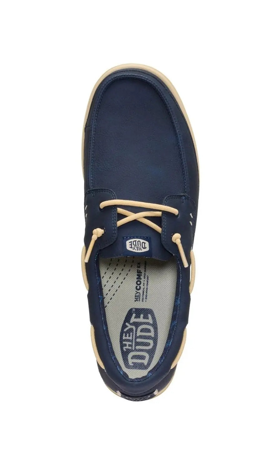 Mocassini Hey Dude uomo 45139 4ZQ Harbor Lo Classic Blu Navy<BR/> 