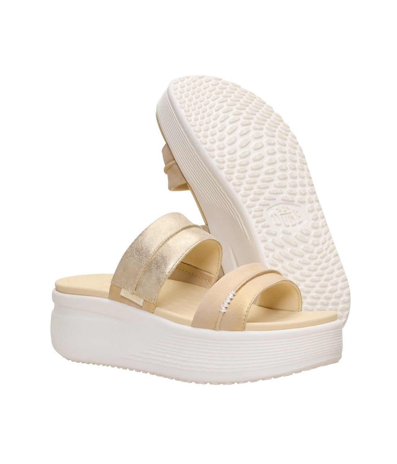 Sandali Hey Dude donna 45256 105 Austin Slide Classics Champagne Metallic<BR/> 