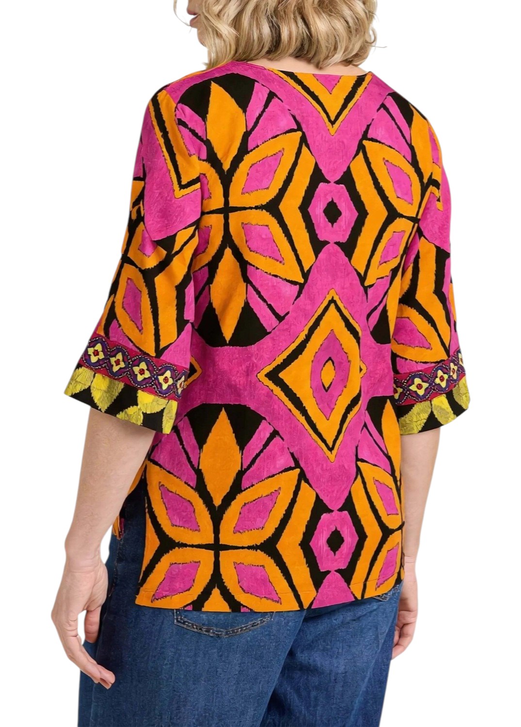 Blusa Luisa Viola donna 2005F001879N 001 Mara Venier Arancio Fucsia<BR/> 