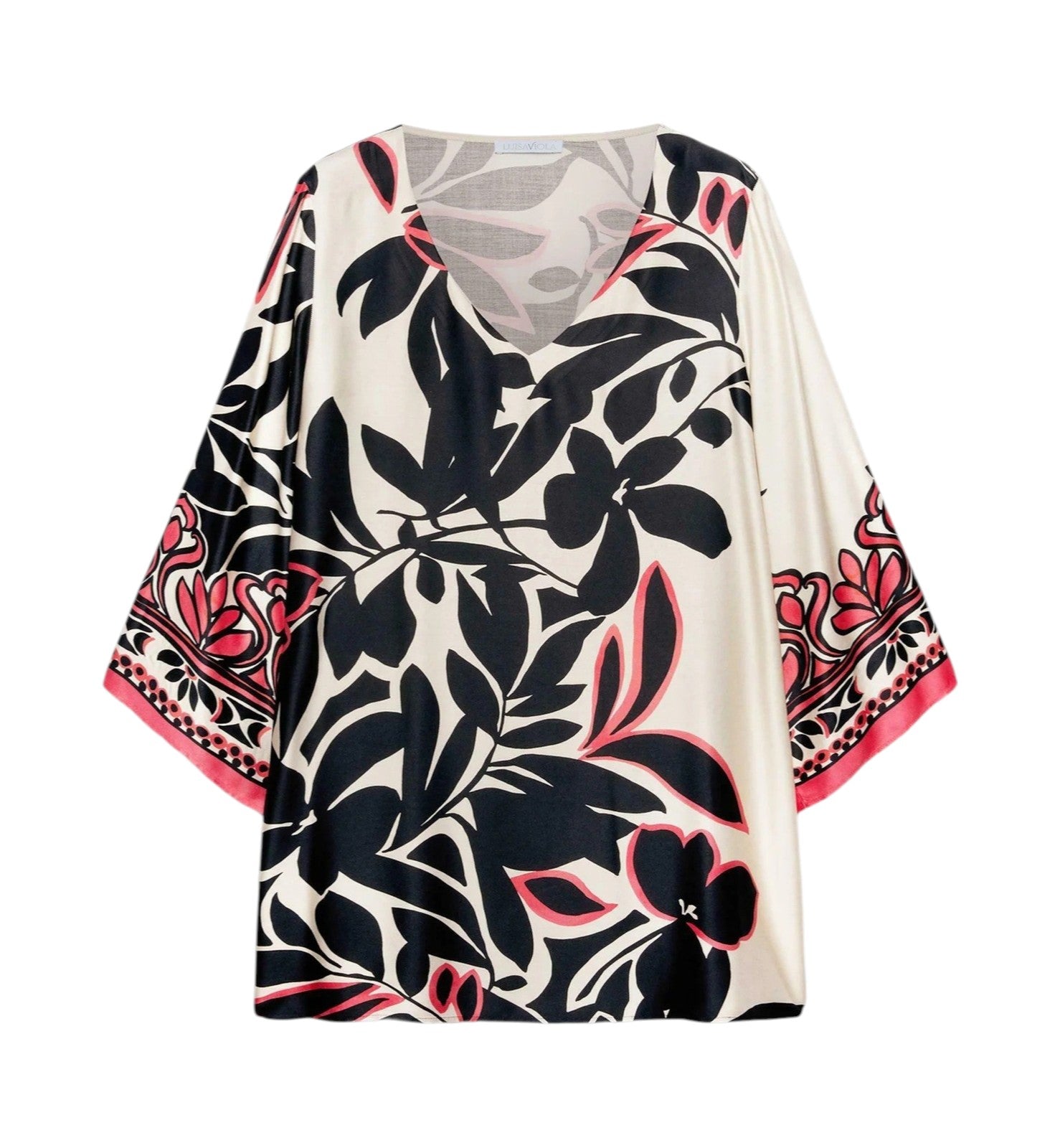 Blusa Luisa Viola donna 2226F001854N 001 Fantasia Sabbia Nero <BR/> 