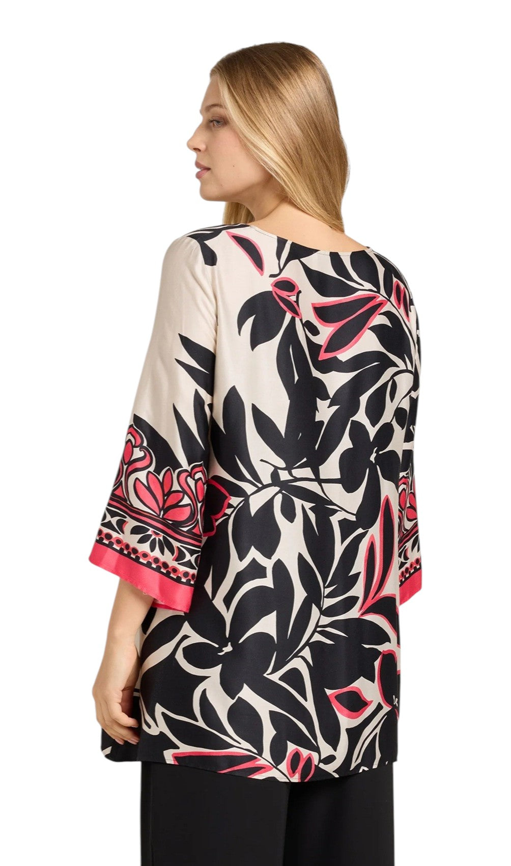 Blusa Luisa Viola donna 2226F001854N 001 Fantasia Sabbia Nero <BR/> 