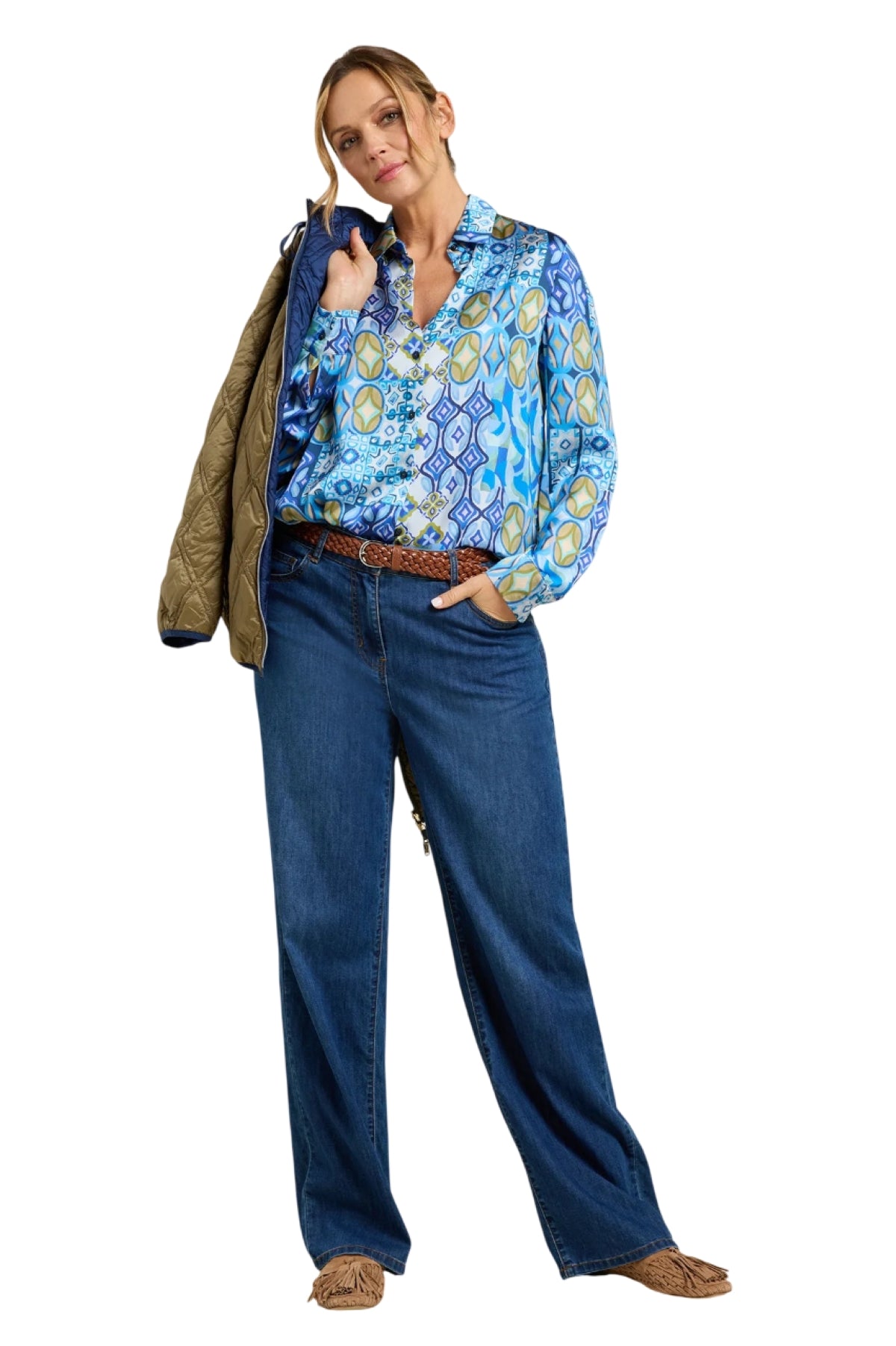 Camicia Luisa Viola donna 5039F000808N001 Performance Collection azzurro fantasia <BR/> 