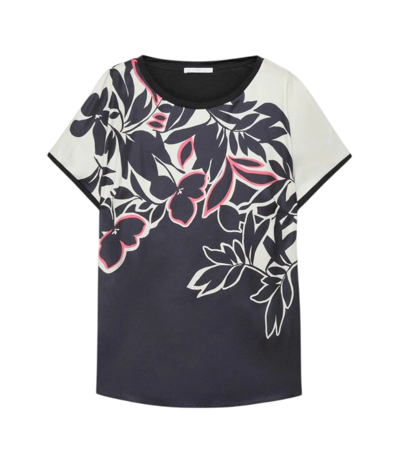 T-shirt Luisa Viola donna G078L008697N 033 Performance Fantasia Nero Beige<BR/> 