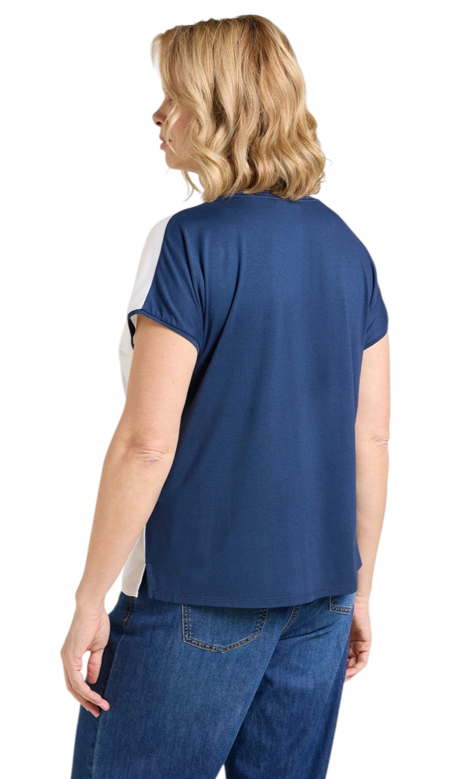 T-shirt Luisa Viola donna G084L008620N034 Performance Collection Bianco Blu<BR/> 