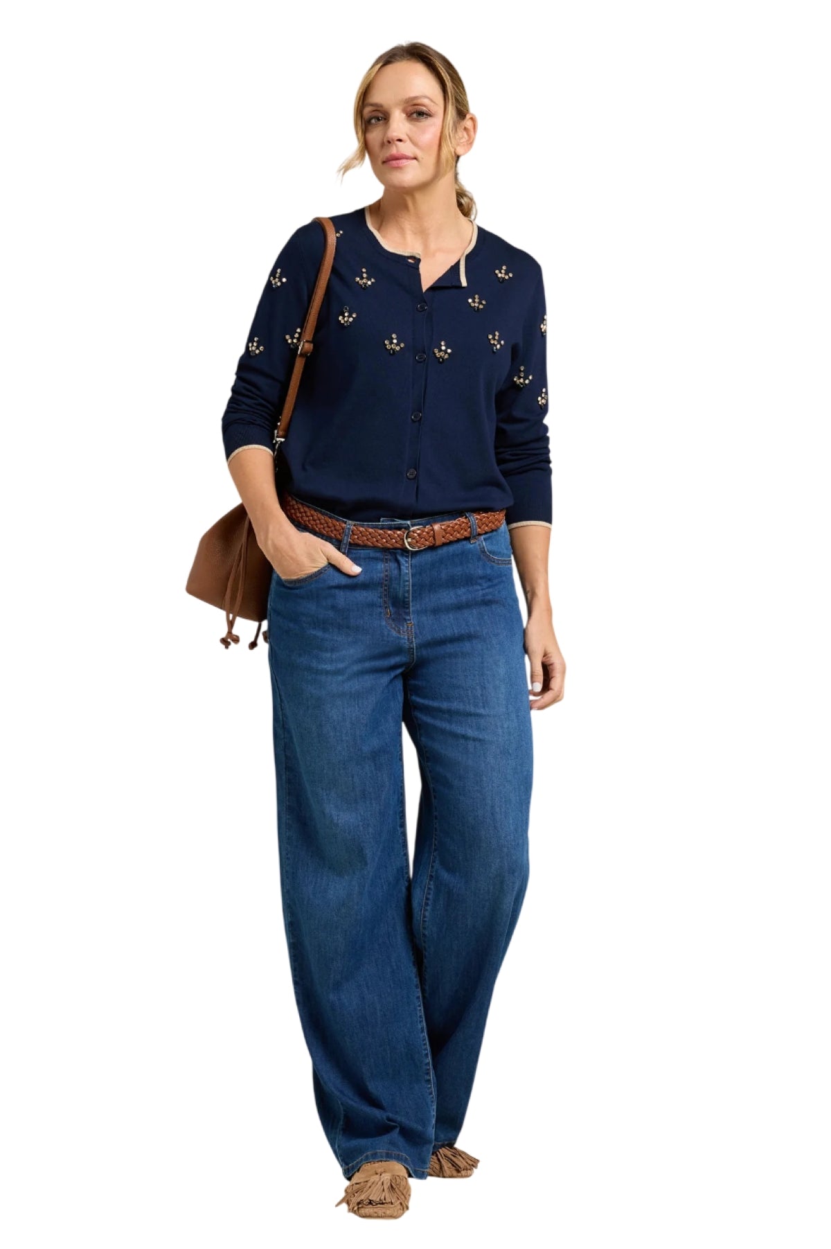 Cardigan Luisa Viola donna G275L008597N034 Performance Collection blu <BR/> 