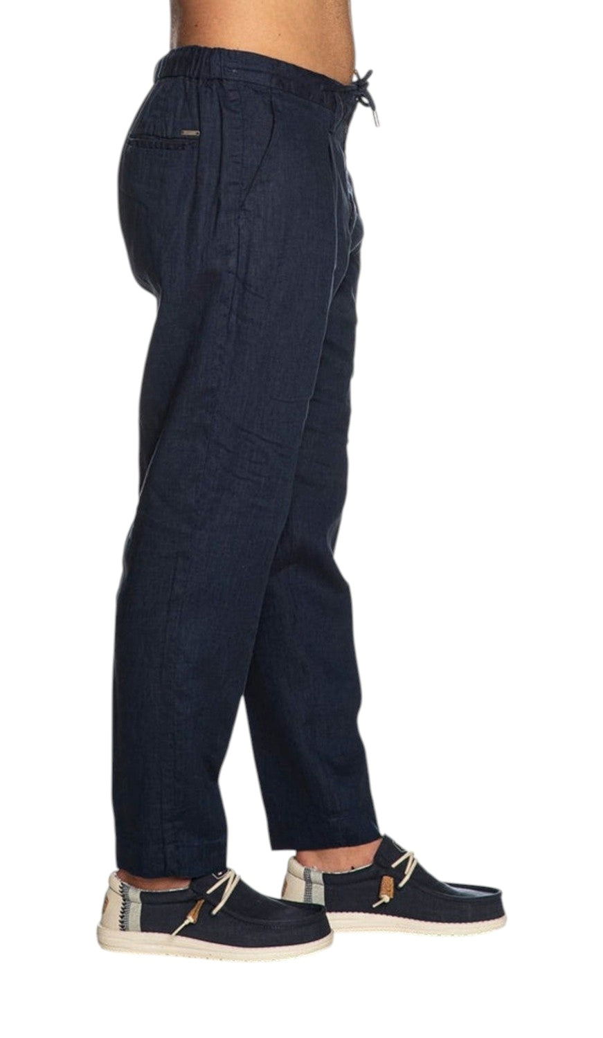 Pantalaccio Markup uomo MK15109 Carter Linen Blu<BR/> 
