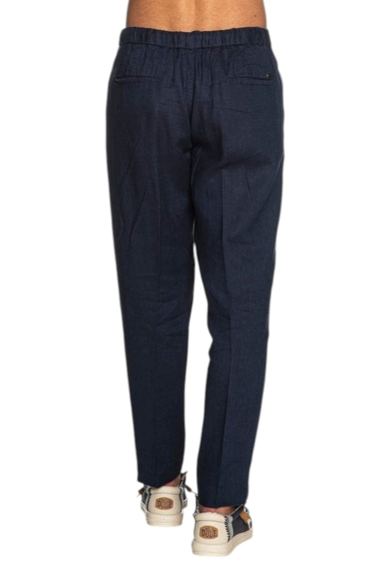 Pantalaccio Markup uomo MK15109 Carter Linen Blu<BR/> 