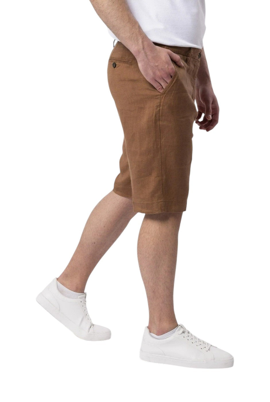 Bermuda Markup uomo MK15203 Reg Linen modello chino Tabacco<BR/> 
