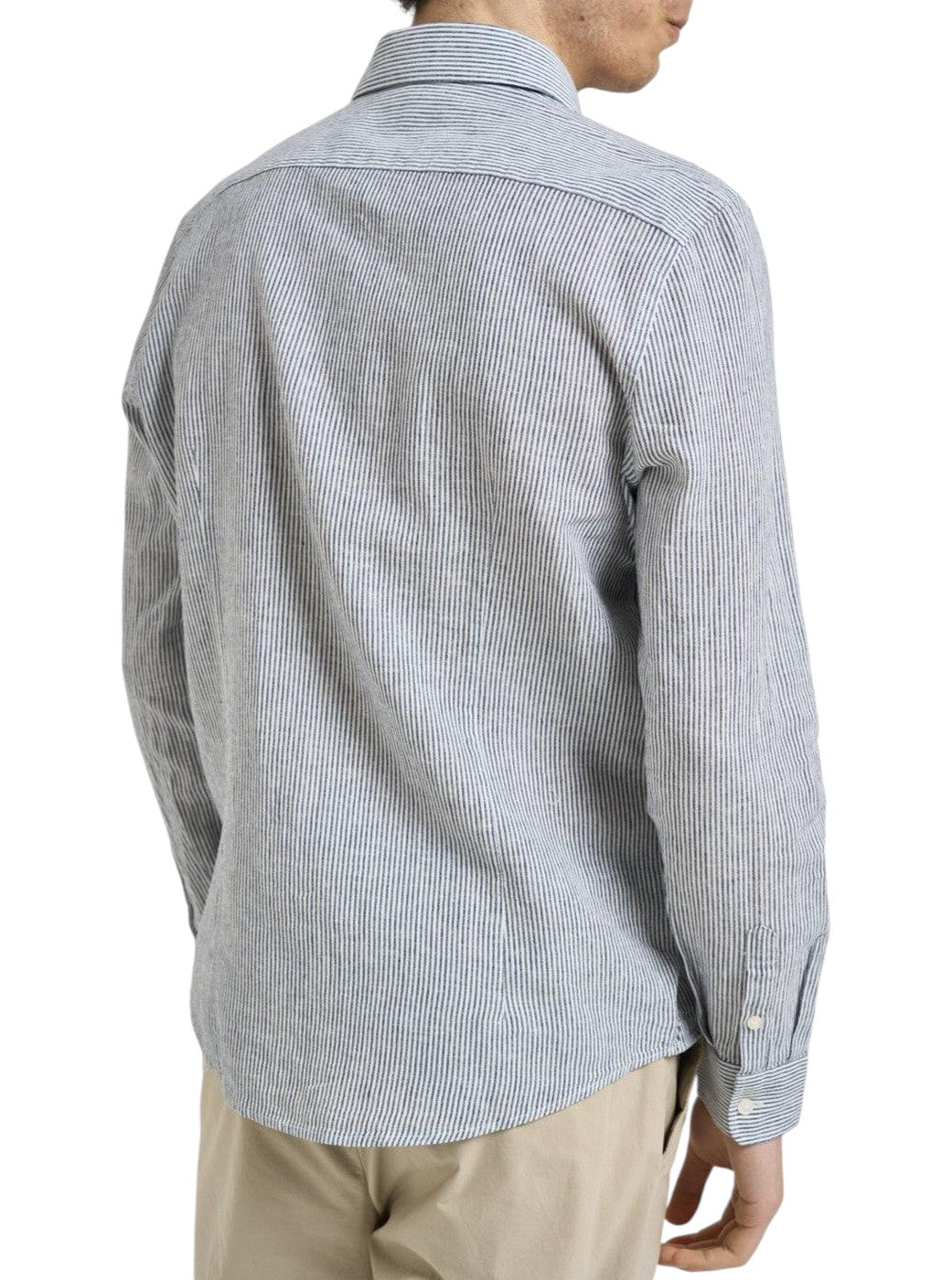 camicia collo francese rigata uomo 
