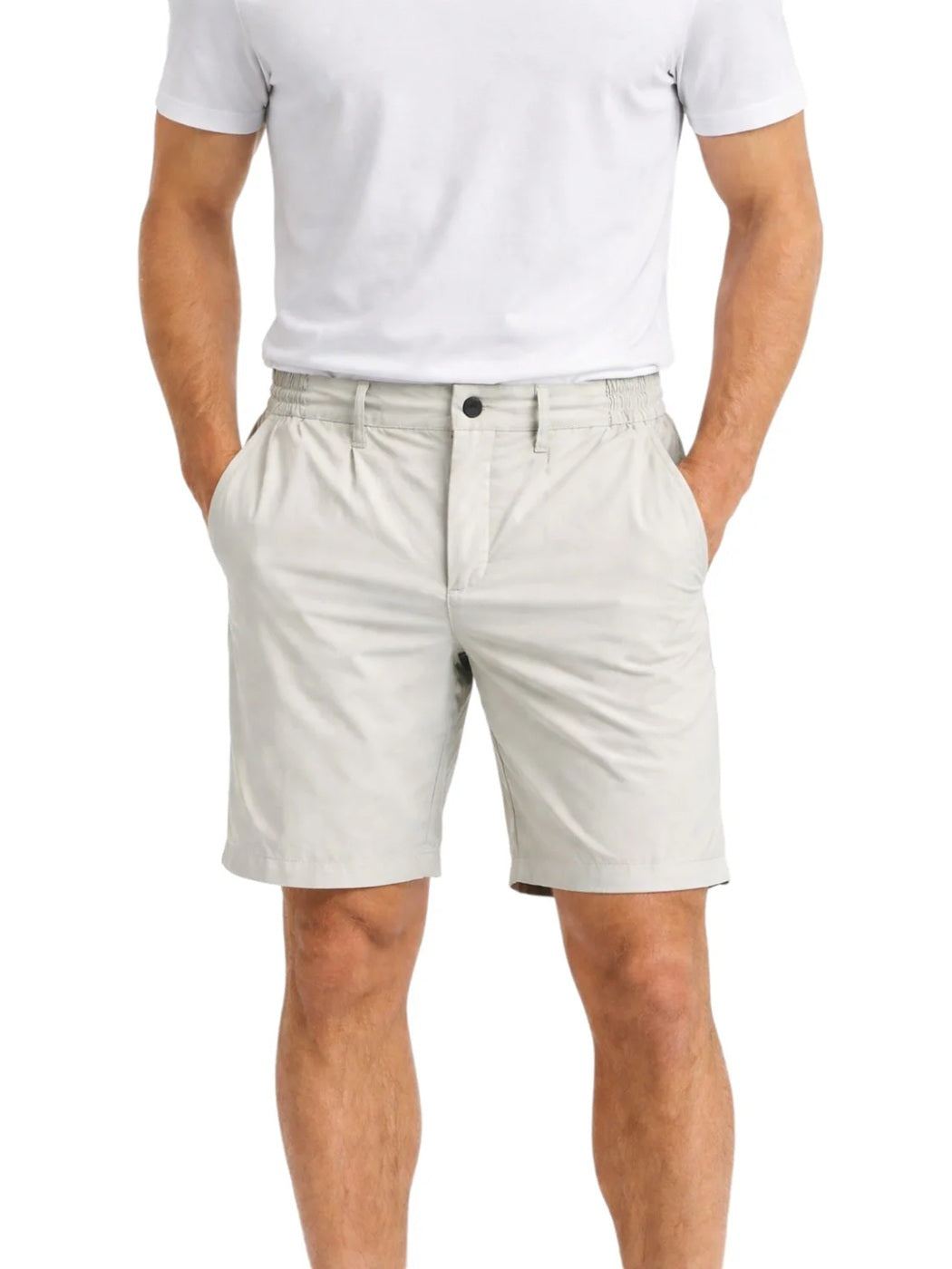 Bermuda Markup uomo MK1950238 Reg in tessuto tech bi-stretch Gesso<BR/> 