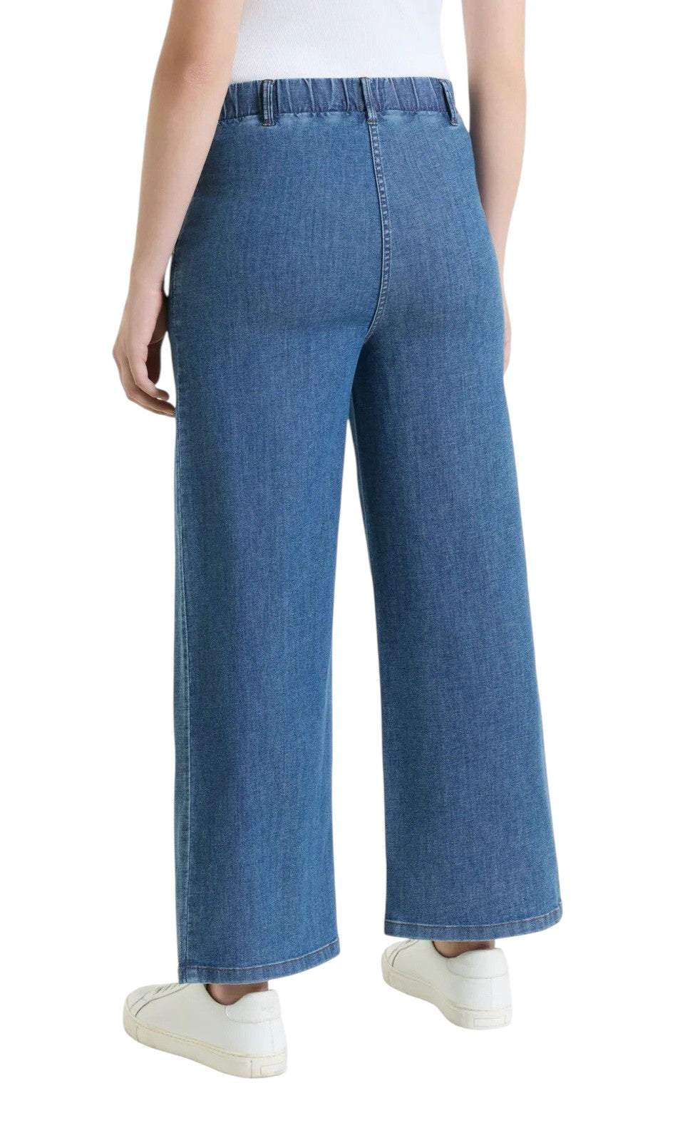 Jeans Ragno donna DT10P4 199 cropped ampio in Light Denim Délavé Blu chiaro 