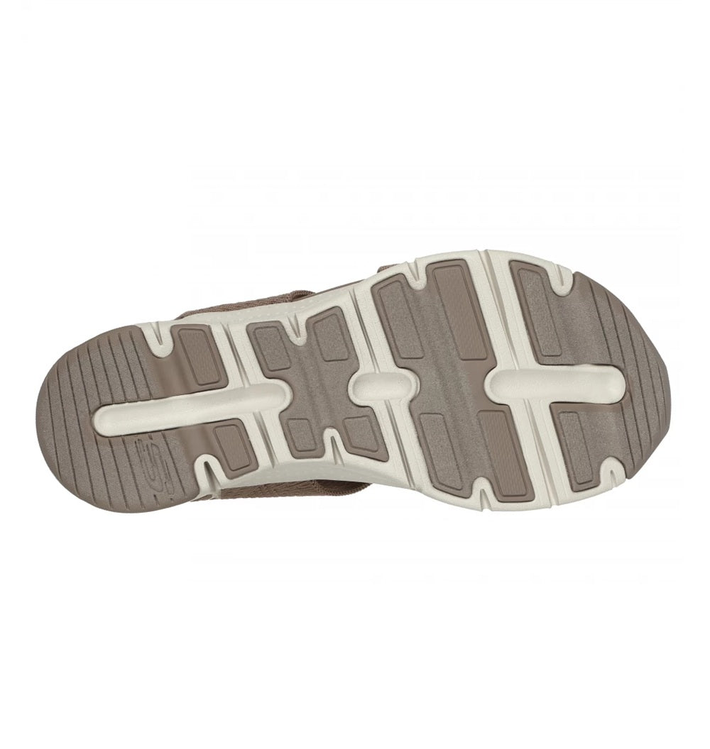 Sandalo Skechers donna Arch Fit  brightest day Mocca con Fascia Elasticizzata 