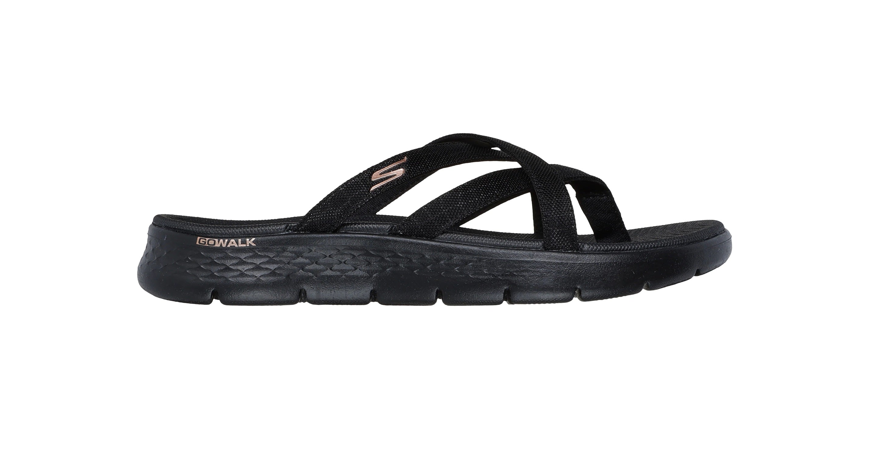 Sandali Skechers donna 141461 BBK Go Walk Flex Ssselena Nero<BR/> 