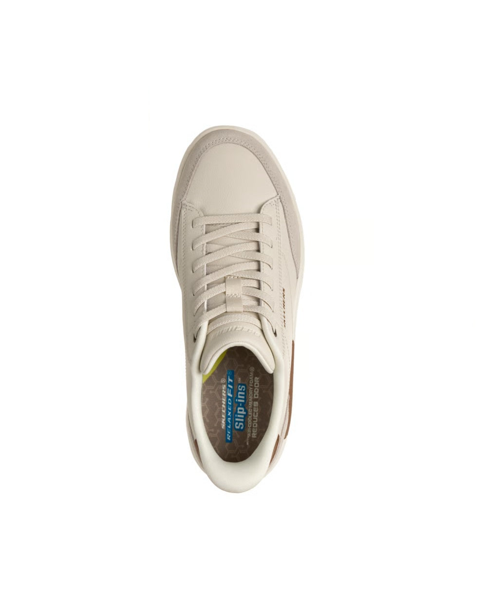 Sneakers Skechers uomo slip relaxed fit verloma 211370OFWT Bianco<BR/> 