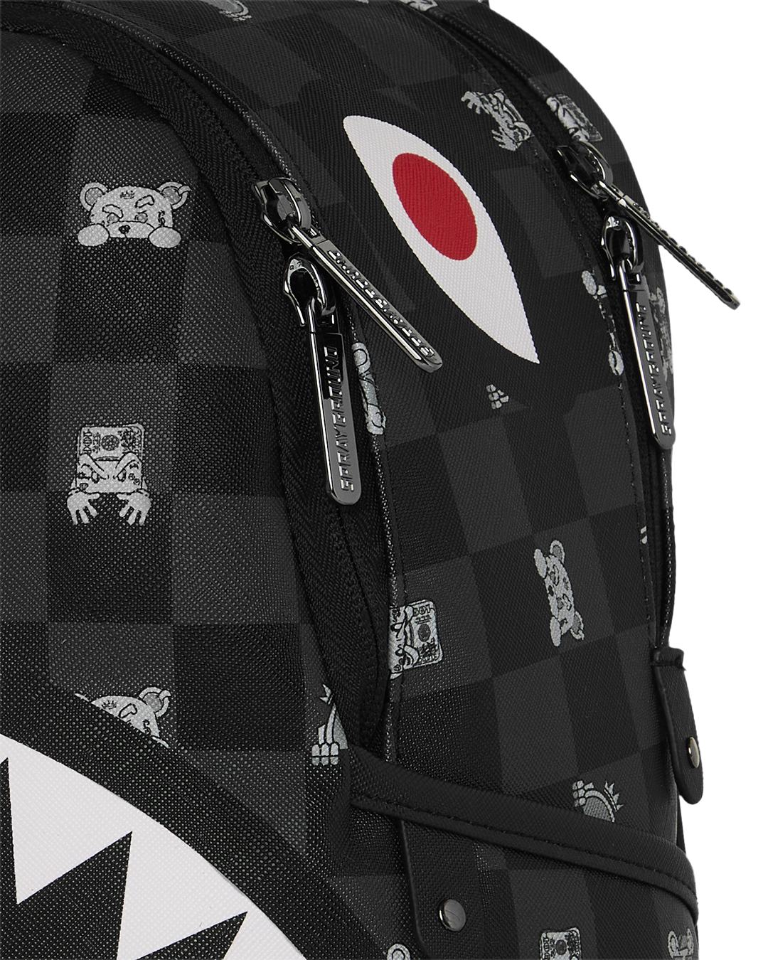 Zaino SPRAYGROUND donna Gray Peeking Character Check Savage B8908 Nero 