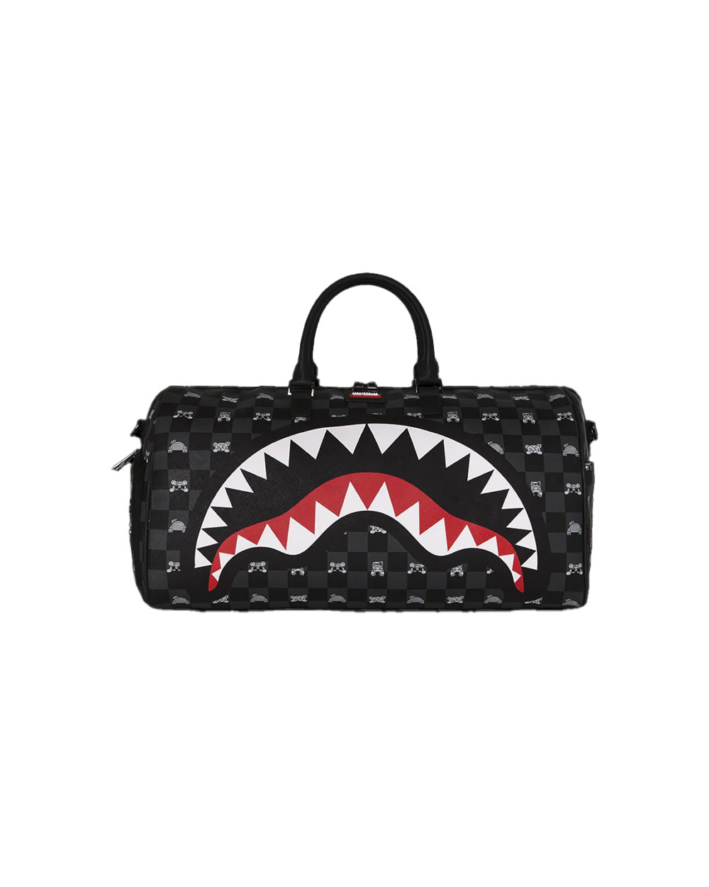 Borsone SPRAYGROUND donna Gray Peeking Character Check Duffle B8911 Nero<BR/> 