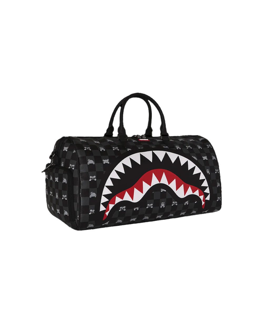 Borsone SPRAYGROUND donna Gray Peeking Character Check Duffle B8911 Nero<BR/> 