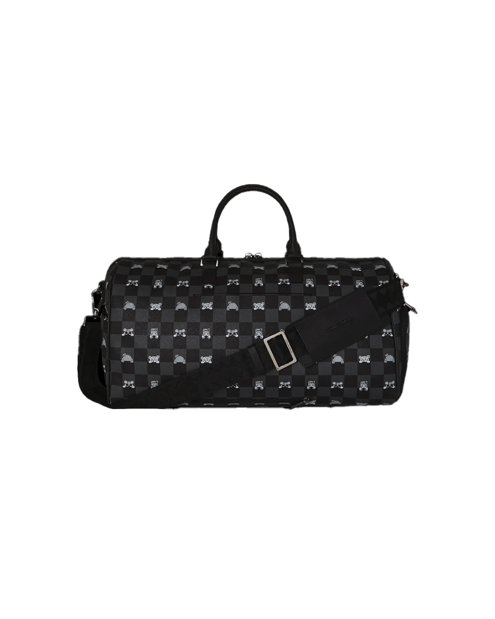 Borsone SPRAYGROUND donna Gray Peeking Character Check Duffle B8911 Nero<BR/> 