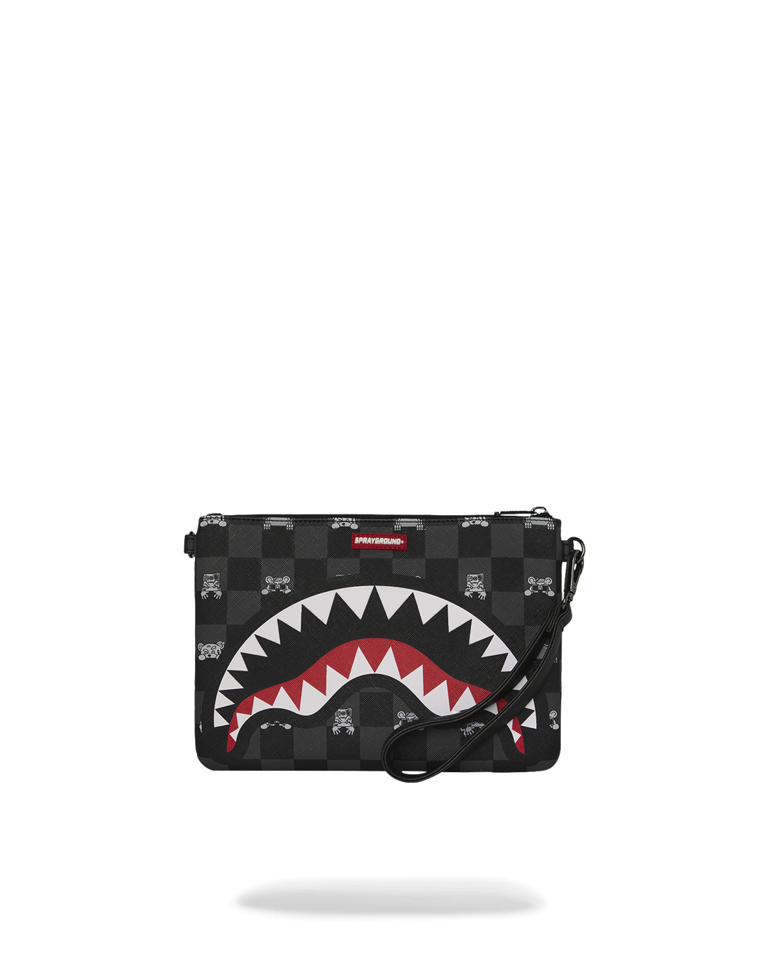 Pochette SPRAYGROUND uomo Gray Peeking Character Check B8915 Nero 