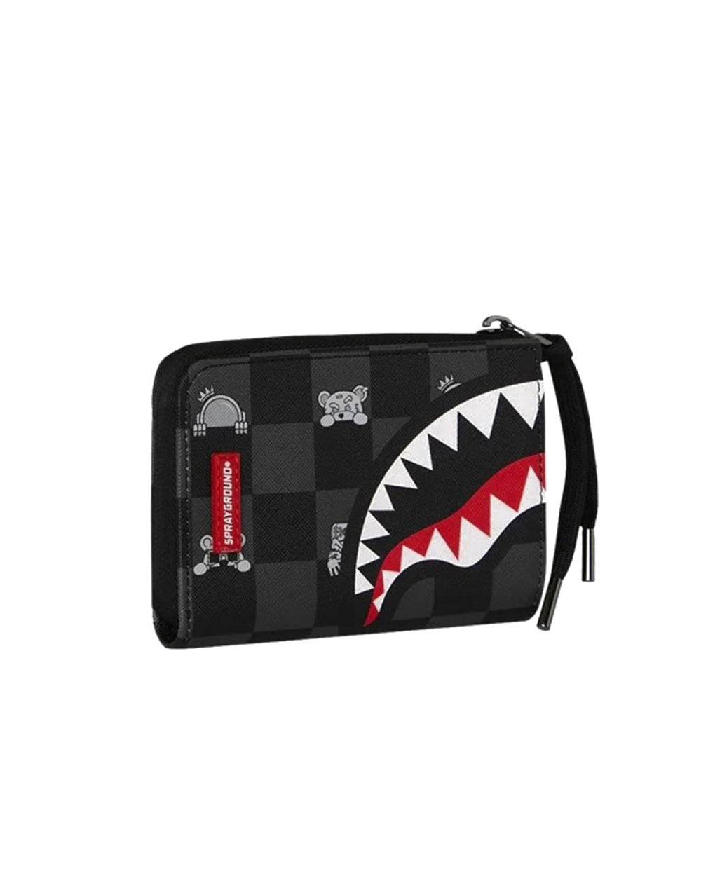 Portafogli SPRAYGROUND uomo Gray Peeking Character Check B8917 Nero 