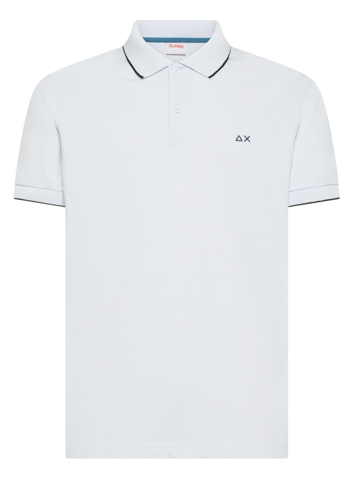 Polo Sun68 uomo A3611101 Small Stripes Basica Bianco<BR/><BR/> 
